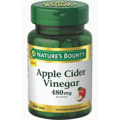 Vinagre de Cidra Apple Cider 480 mg c/ 200 Tablets - Nature's Bounty
