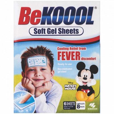 Bekoool Gel Adesivo Infantil p/ o Alivio da Febre c/ 6 Adesivos
