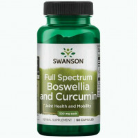 Boswellia & Curcumina 300mg - Swanson - 60 caps.