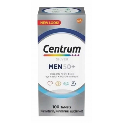 Centrum Silver Homens 50+ (Men) | Multivitamínico | 100 cápsulas