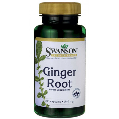 Raiz de Gengibre 540 mg (Ginger Root) - Swanson - 100 caps.