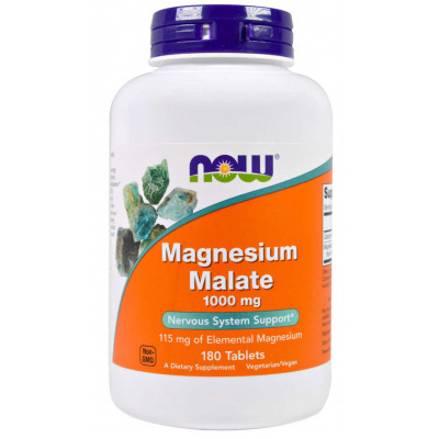 Malato de Magnésio - 1000mg - 180 tablets - NOW FOODS