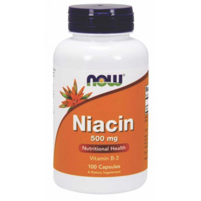 Niacina/Vitam. B-3 (Niacin)  500mg - 100 Cáps - Now Foods 