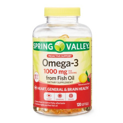 Omega 3 1000mg  c/ 120 Softgels - sabor Limão