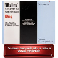 Ritalina 10mg (clor. de metilfenidato) c/ 30 compr. Ritalina 10mg (clor. de metilfenidato) c/ 30 compr.