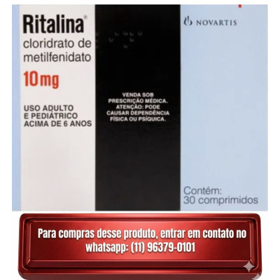 Ritalina 10mg (clor. de metilfenidato) c/ 30 compr. Ritalina 10mg (clor. de metilfenidato) c/ 30 compr.