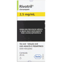 Rivotril 2,5mg (clonazepam) - solução oral 20ml