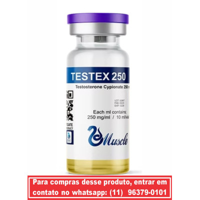 Testex 250mg c/ 10ml - Cipionato de Testosterona - Muscle Pharma