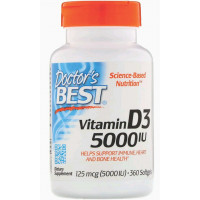 Vitamina D3 5.000 ui  c/ 360 Softgels - Doctor's Best