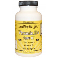 Vitamina D3 5.000 ui -360 Softgels - Marca Healthy Origins