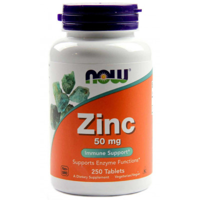 Zinco 50mg - 250 Tablets - Now Foods
