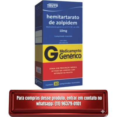 Zolpidem 10mg c/ 30 compr. Zolpidem 10mg c/ 30 compr.